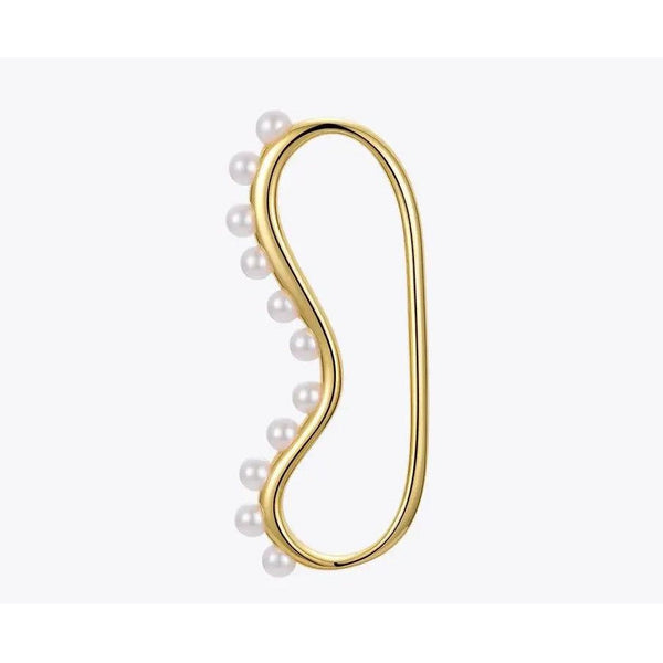 1PC LUXE Design Pearls Ear Cuff Gold Color Earrings Fashion Jewelry-Lucid Fantasy