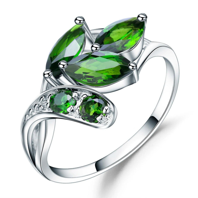 2.15Ct Natural Chrome Diopside Gemstone Ring 925 Silver