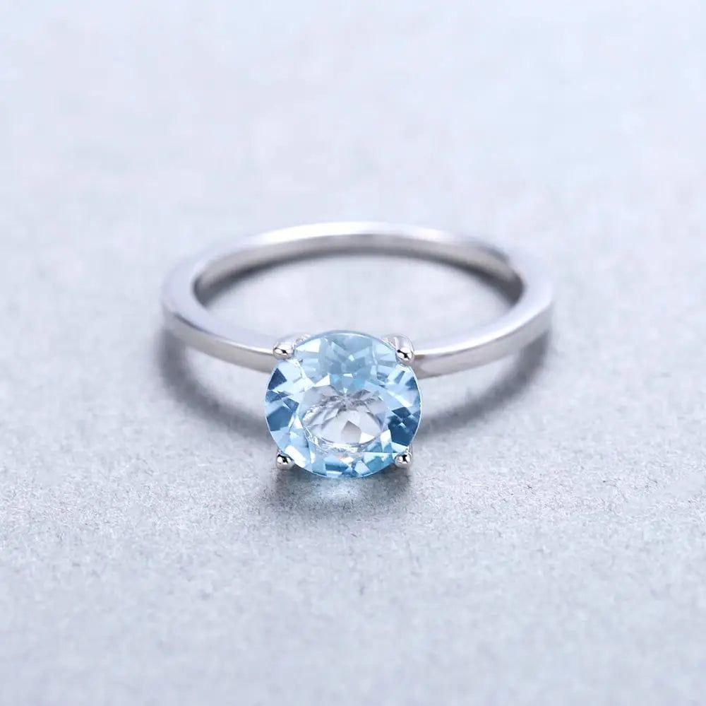 2.57Ct Natural Blue Sapphire Solitaire Ring