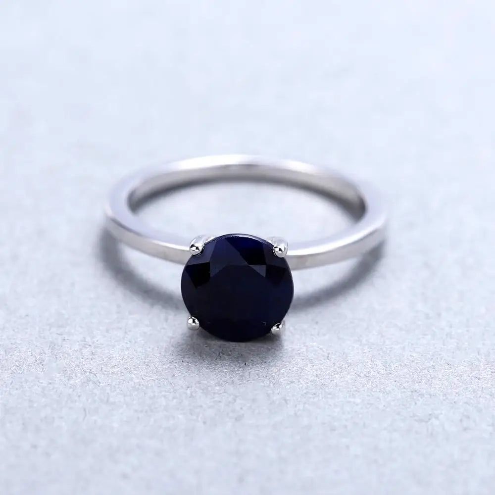 2.57Ct Natural Blue Sapphire Solitaire Ring