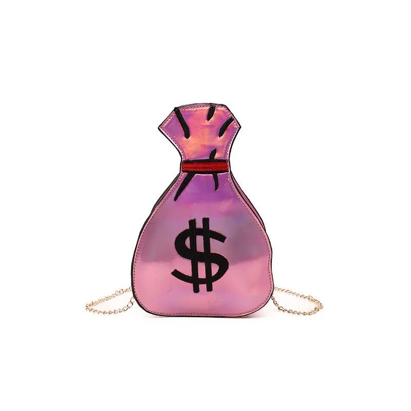 3D Dollar Laser Fashion Handbag - Stylish Bolsa Feminina for Women, Versatile Clutch and Crossbody Messenger Bag