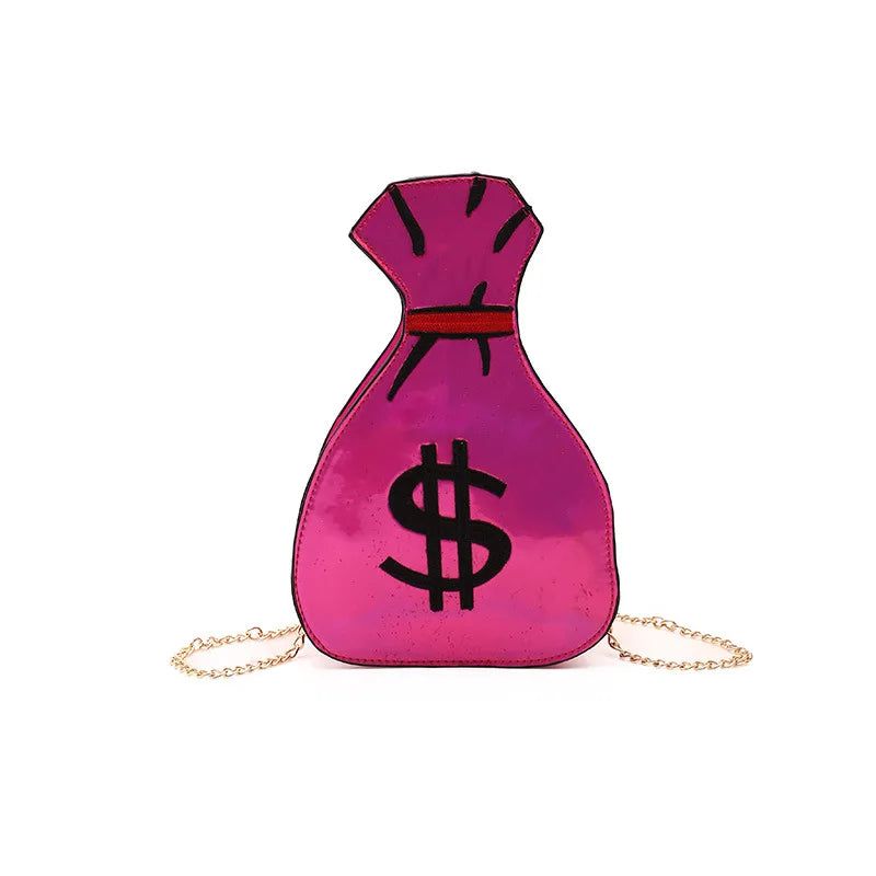 3D Dollar Laser Fashion Handbag - Stylish Bolsa Feminina for Women, Versatile Clutch and Crossbody Messenger Bag