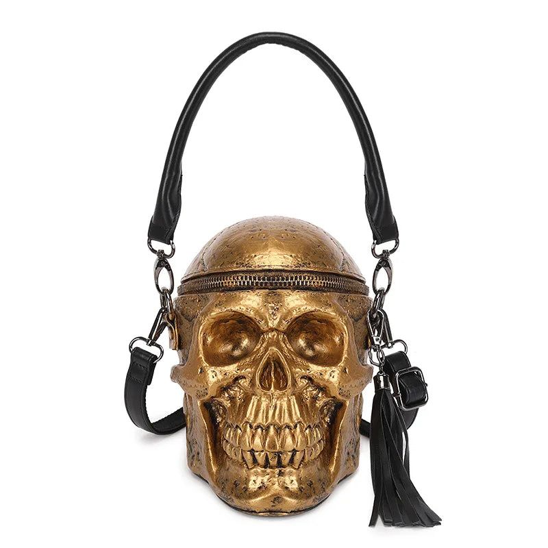 3D Skull Satchel: Unique Rock-Inspired Handbags for Bold Women