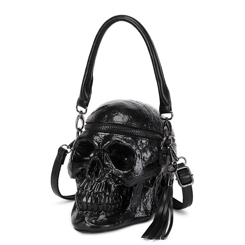 3D Skull Satchel: Unique Rock-Inspired Handbags for Bold Women