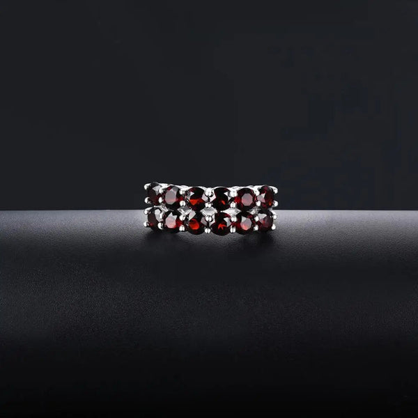 4.2ct Natural Black Garnet Ring for 925 Sterling Silver Gemstone Fine Jewelry-Lucid Fantasy
