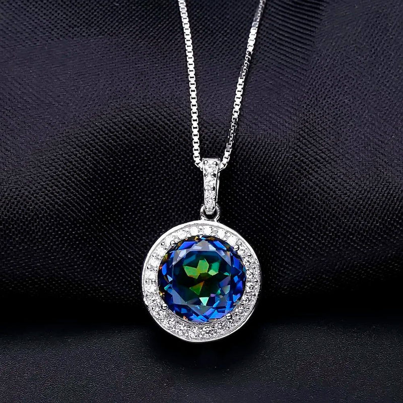 4.79Ct Mystic Quartz Pendant Necklace Silver