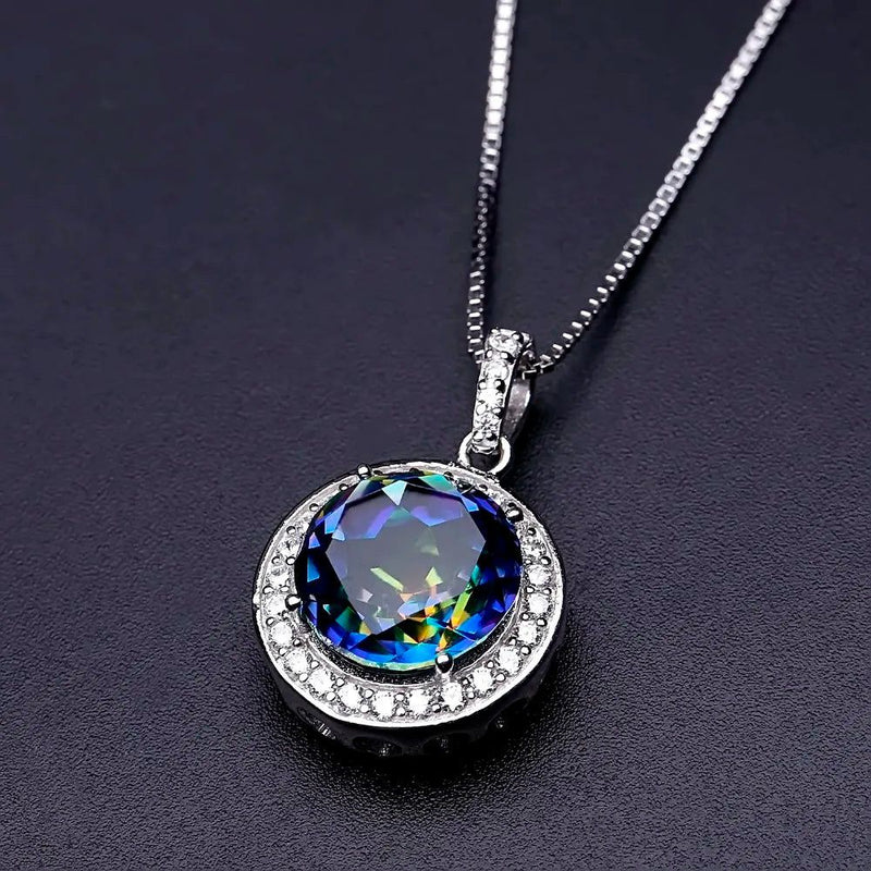 4.79Ct Mystic Quartz Pendant Necklace Silver