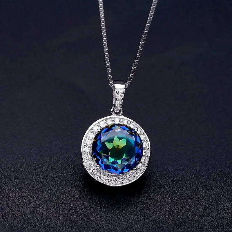 4.79Ct Mystic Quartz Pendant Necklace Silver