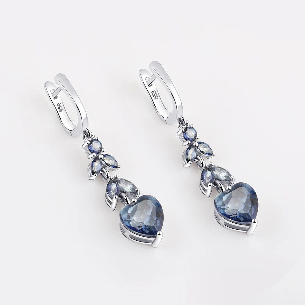 7.88Ct Iolite Blue Mystic Quartz Earrings