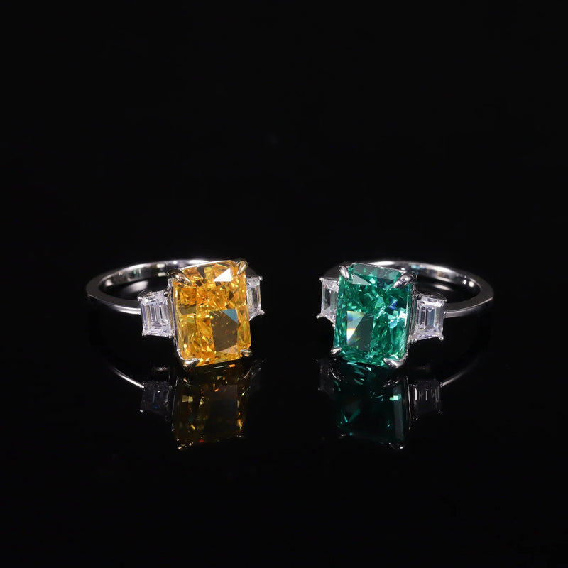 925 Sterling Silver Handmade Cocktail Ring Vivid Yellow Gemstone