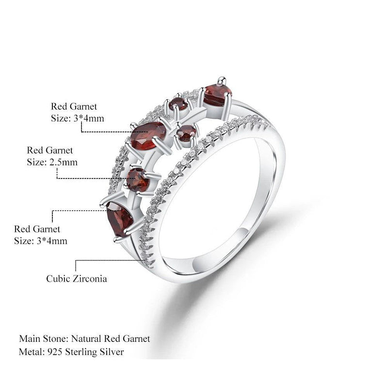 925 Sterling Silver January Birthstone Ring For Women