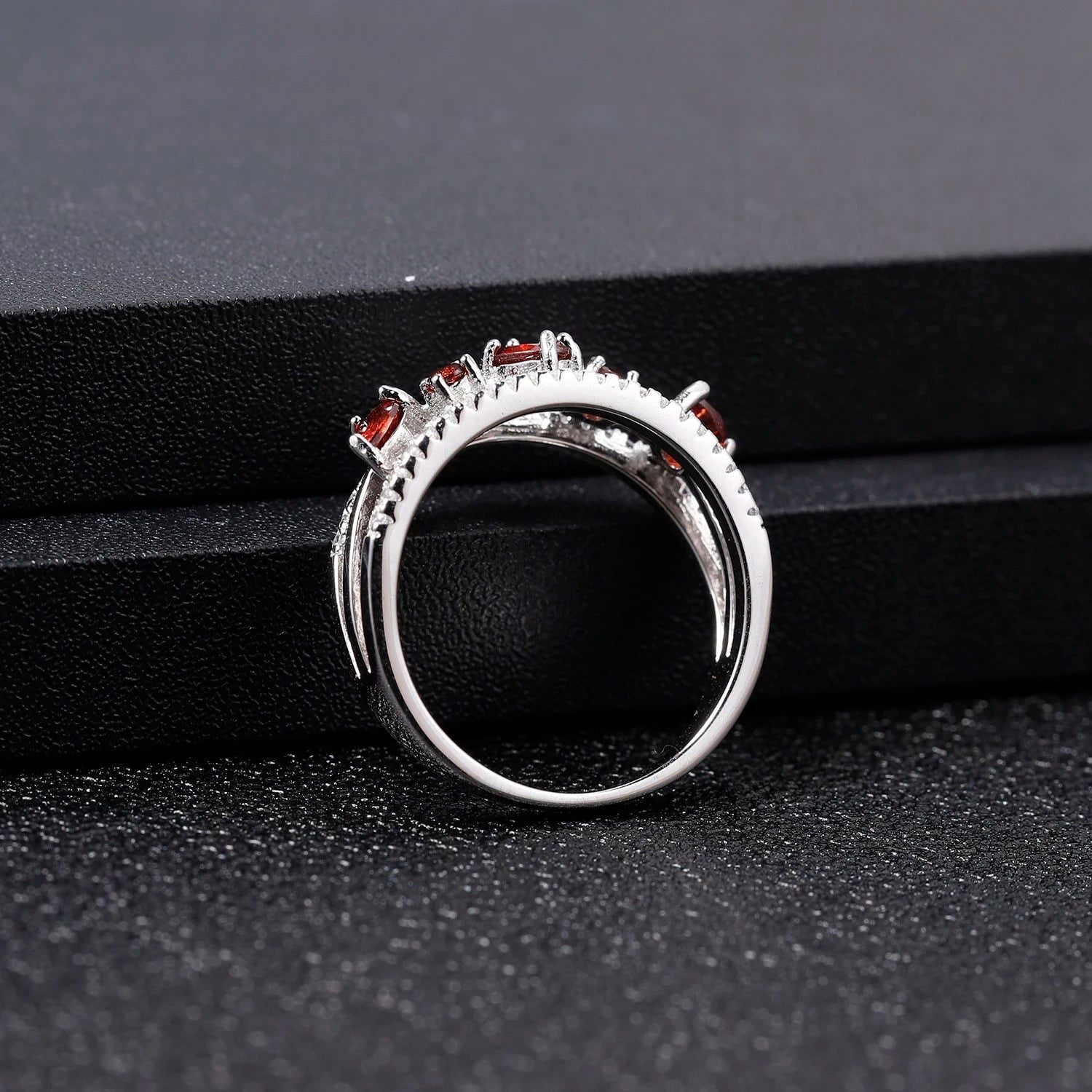 925 Sterling Silver January Birthstone Ring For Women