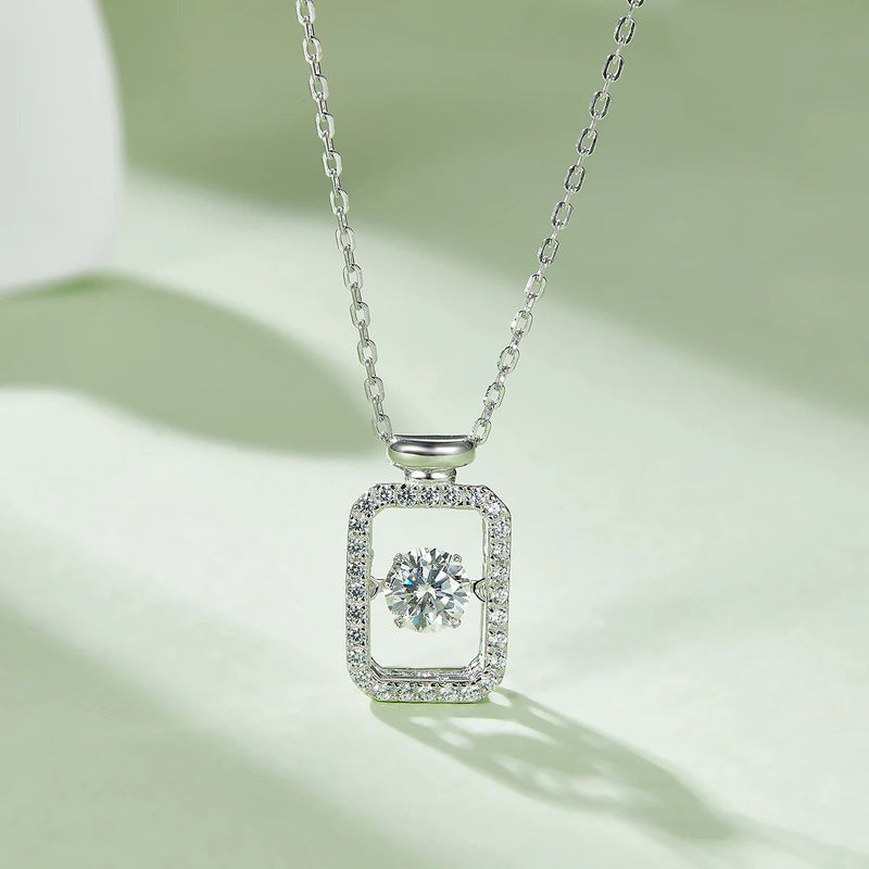 925 Sterling Silver Pendant For Women Jewelry Moissanite Necklace