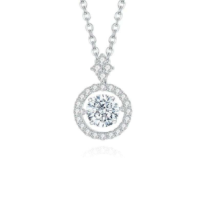 925 Sterling Silver Pendant For Women Moissanite Necklace