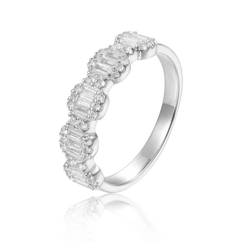 AU750 585 14K 10K 18K Gold 925 Silver Eternity Ring