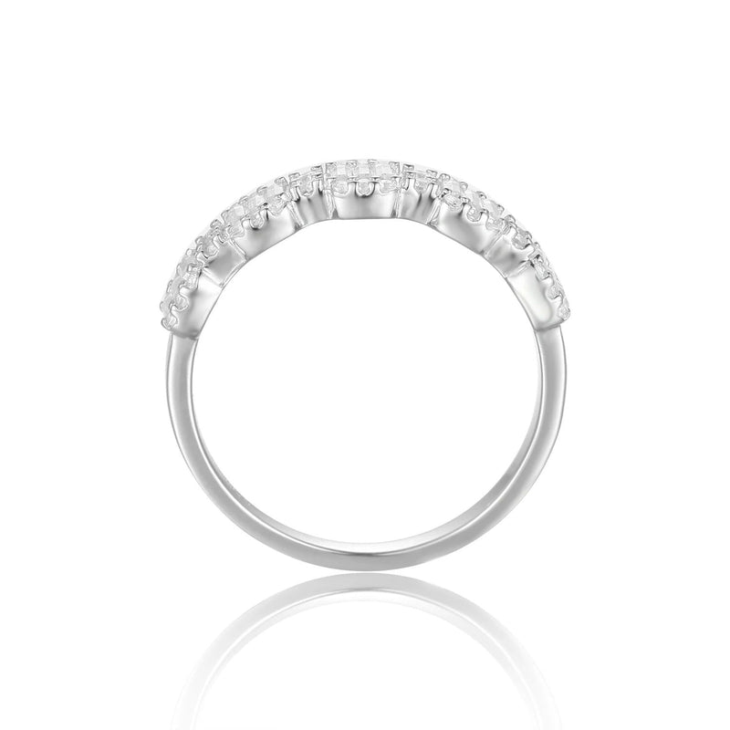 AU750 585 14K 10K 18K Gold 925 Silver Eternity Ring