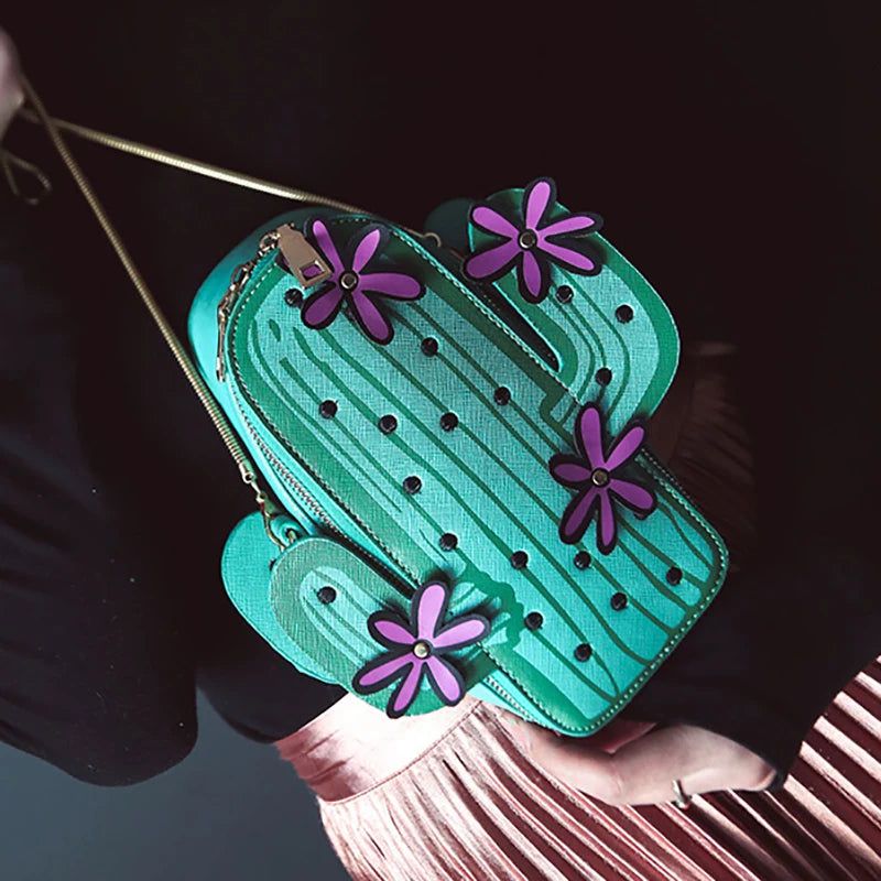 Cactus-Inspired Luxury Handbag for Women - Stylish Crossbody and Shoulder Bag