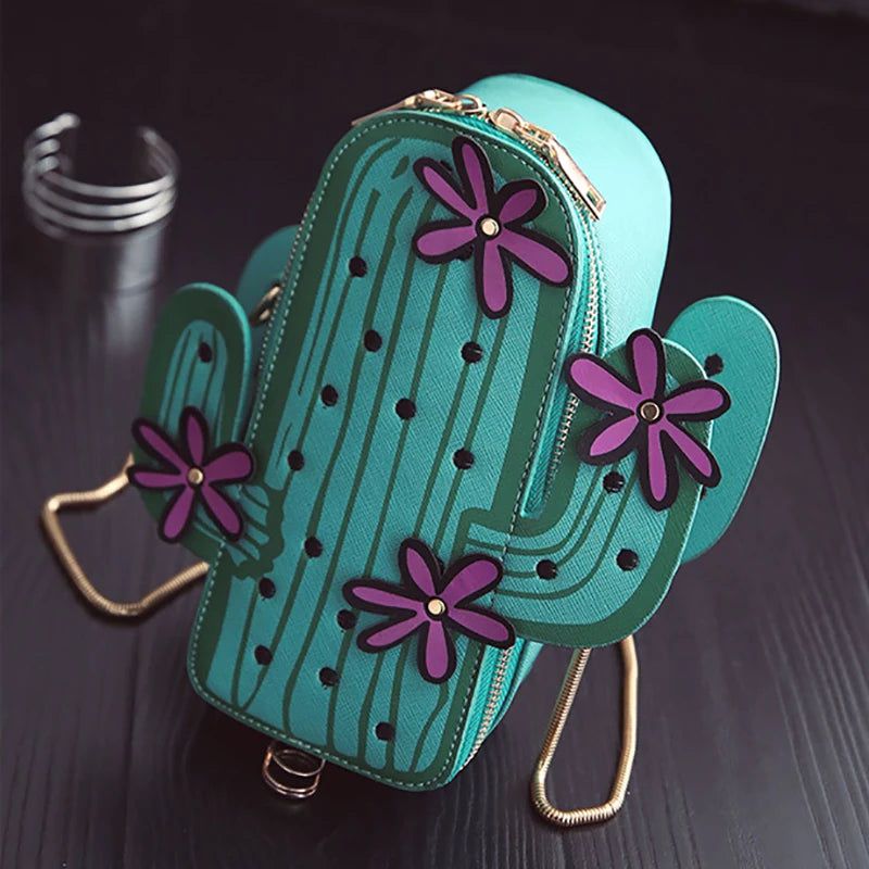 Cactus-Inspired Luxury Handbag for Women - Stylish Crossbody and Shoulder Bag