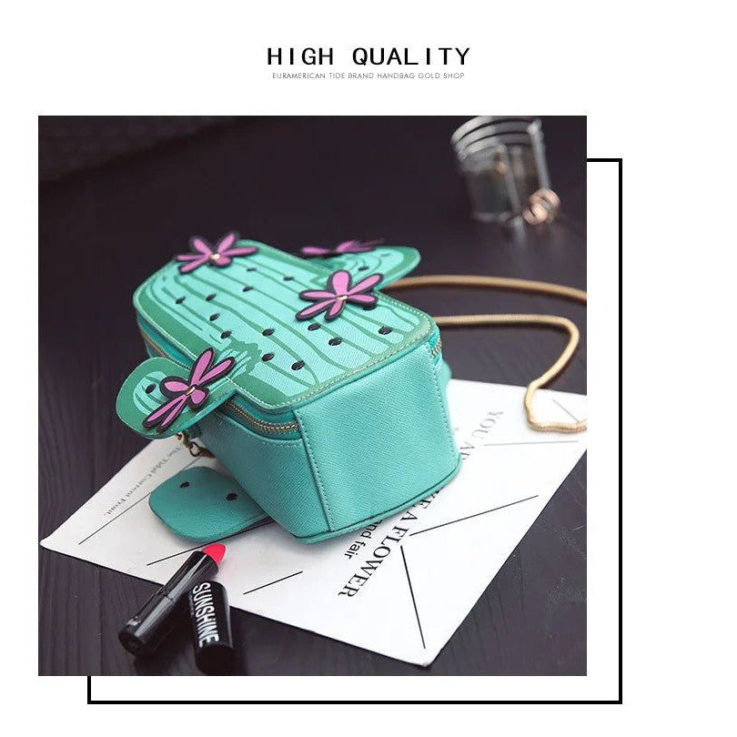 Cactus-Inspired Luxury Handbag for Women - Stylish Crossbody and Shoulder Bag