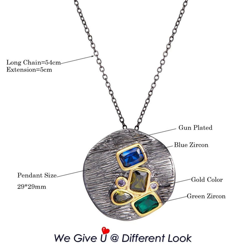 Chic Colorful Cubic Zirconia Pendant Necklace for Every Occasion