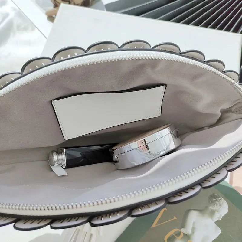 Chic Fan-Shaped Mobile Phone Handbag for Women - Luxurious Shell Tide Purse