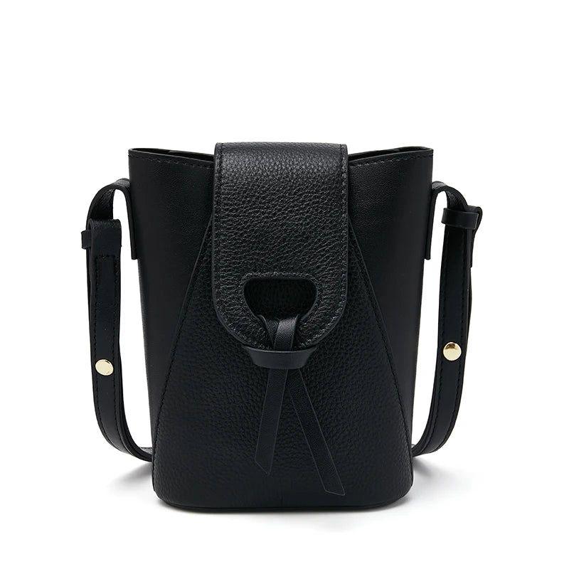 Chic Foxer Mini Phone Crossbody Bag for Women - Stylish Split Leather Travel Companion