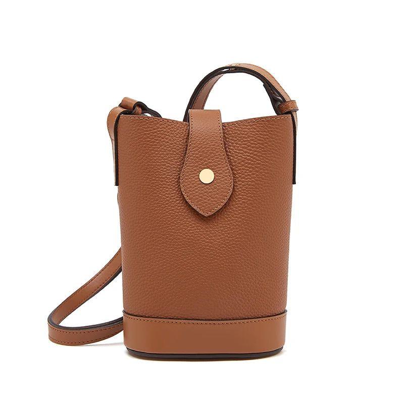 Chic Foxer Mini Phone Crossbody Bag for Women - Stylish Split Leather Travel Companion