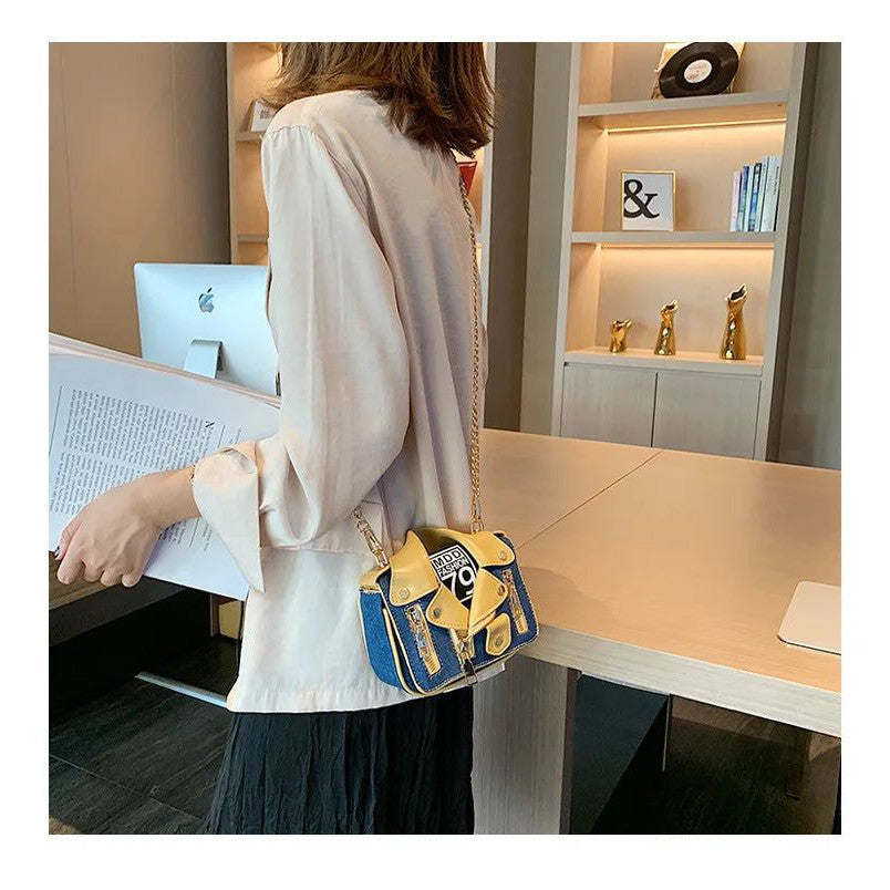 Chic Multi-Functional PU Leather Handbag for Women - Stylish Flap Design with Chain Crossbody Option