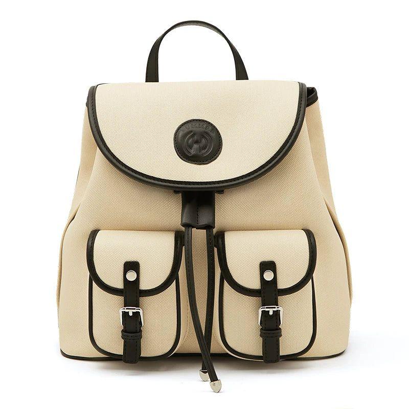 Chic PU Leather Backpack for Women - Versatile Large Capacity Rucksack for Business, School, and Travel