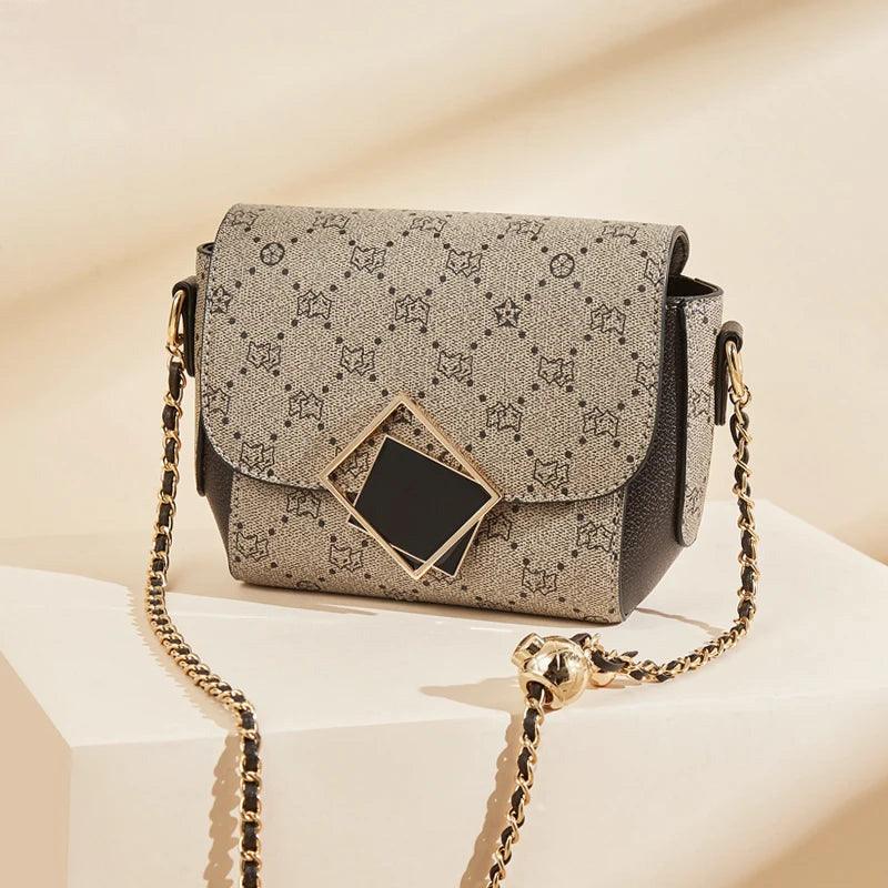 Chic PVC Leather Women’s Crossbody Bag with Chain Strap - Foxer Brand Fashion Messenger Bag