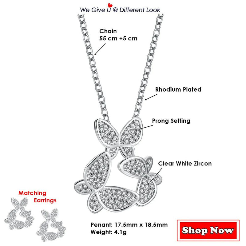 Classic Butterfly Pendant Necklace for Fashion-Forward Girls - Eye-Catching Jewelry Accessory