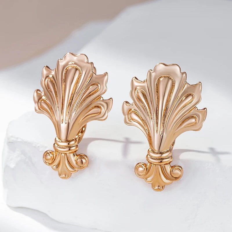 Classic Rose Gold Geometric Dangle Earrings - High-Quality Fashion Jewelry