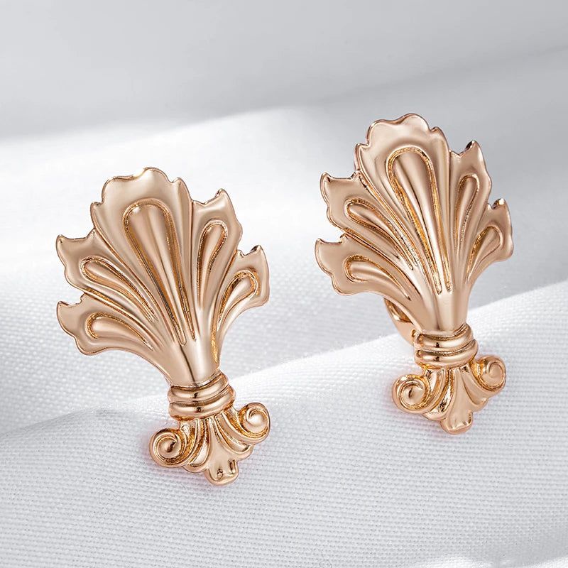 Classic Rose Gold Geometric Dangle Earrings - High-Quality Fashion Jewelry