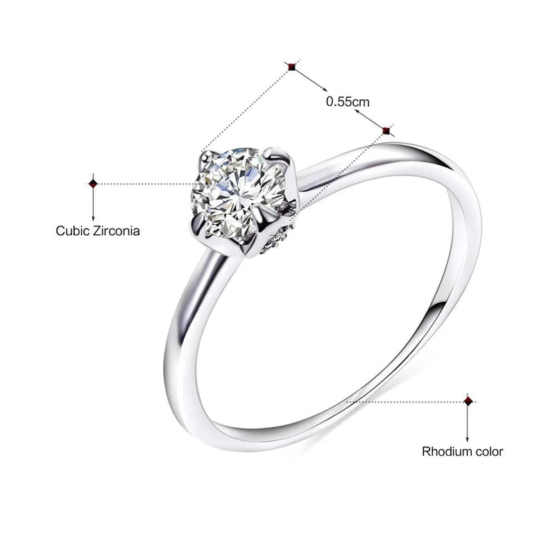 Classic Round CZ Solitaire Cocktail Ring for Timeless Occasions