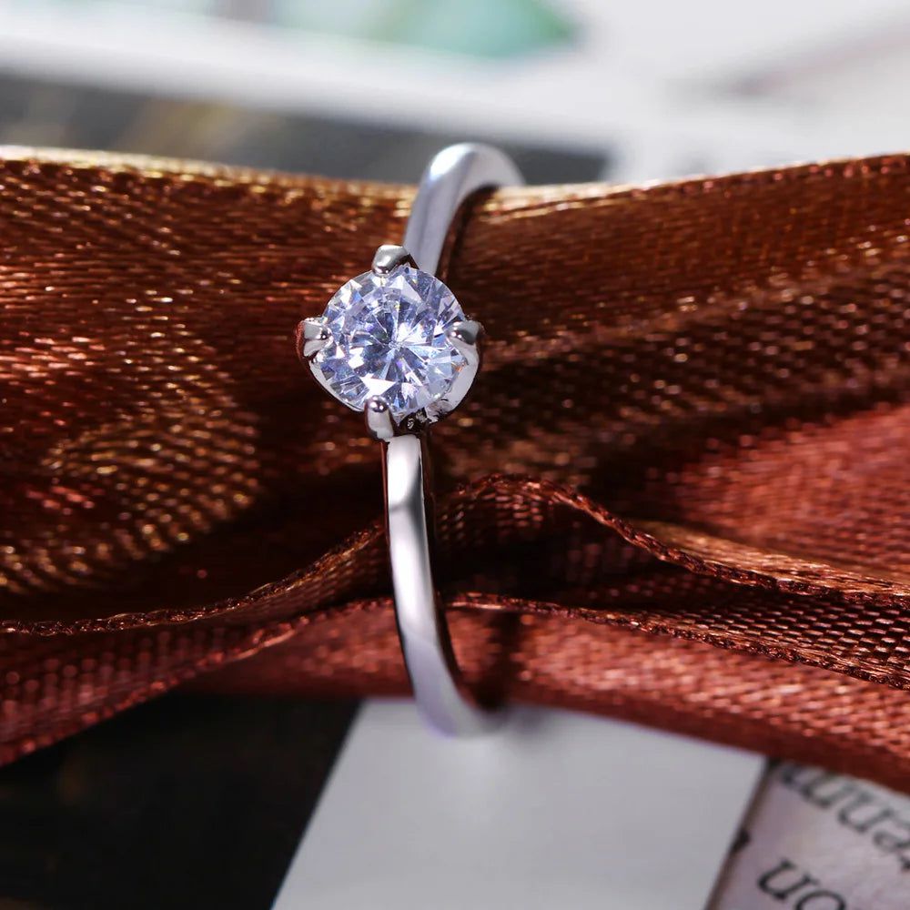 Classic Round CZ Solitaire Cocktail Ring for Timeless Occasions