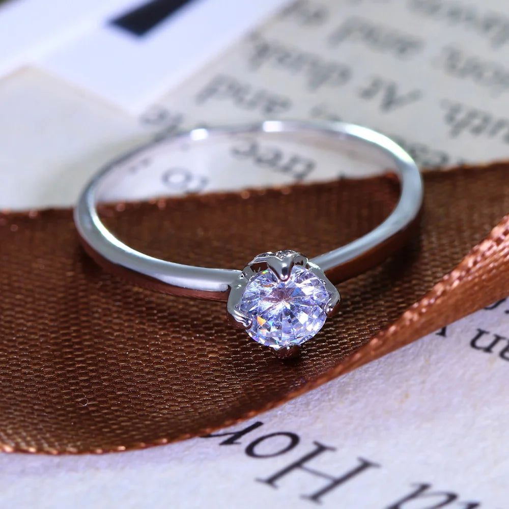 Classic Round CZ Solitaire Cocktail Ring for Timeless Occasions