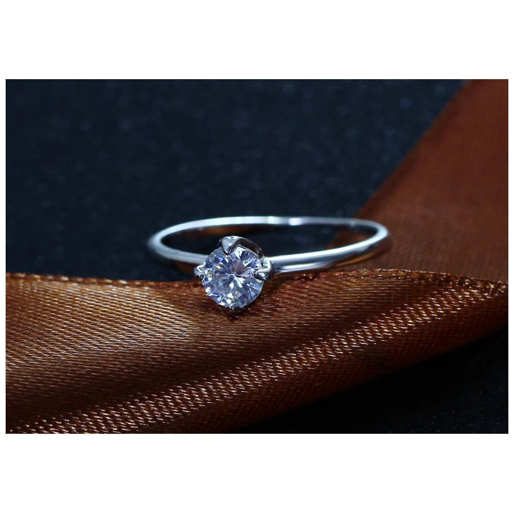 Classic Round CZ Solitaire Cocktail Ring for Timeless Occasions