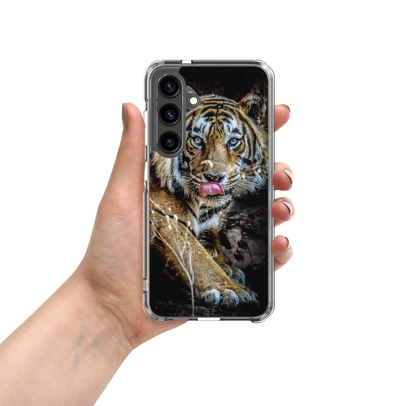 Clear Case for Samsung® Galaxy S24 Big Cat Art Design