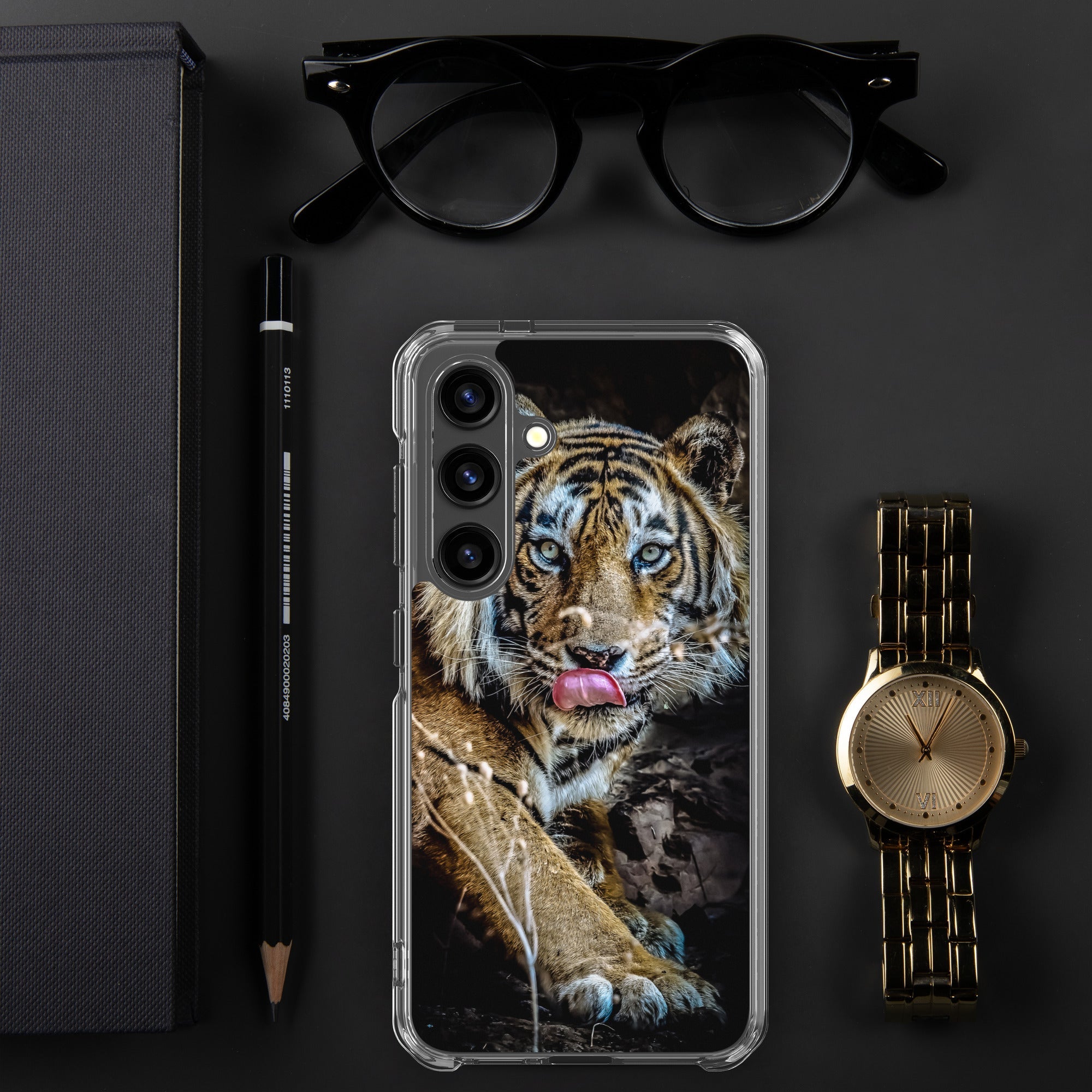 Clear Case for Samsung® Galaxy S24 Big Cat Art Design