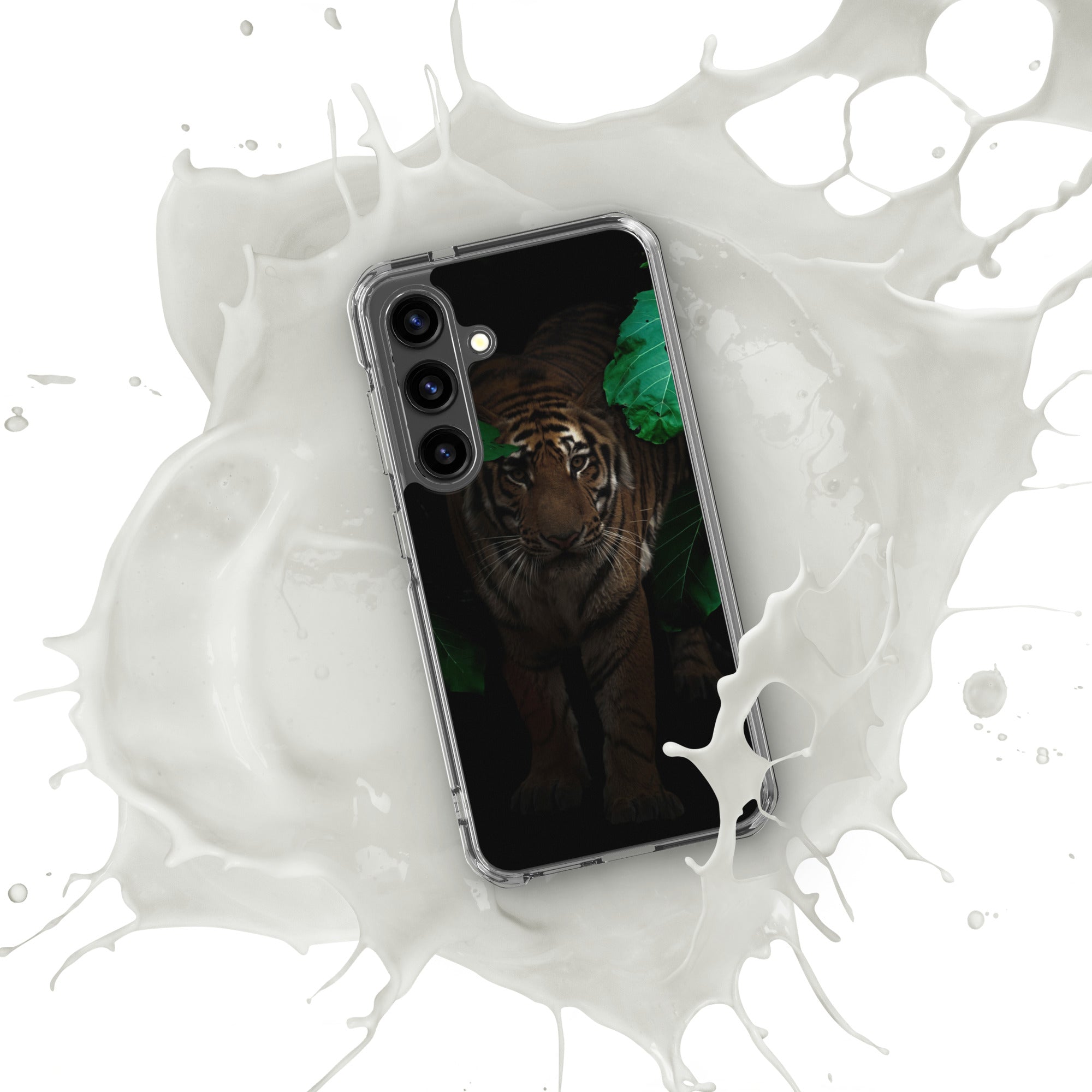 Clear Case for Samsung® Galaxy S24 Cat in Darkness Design