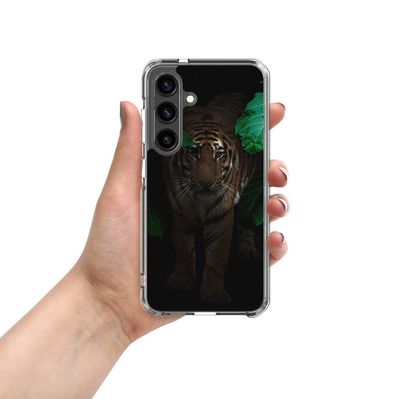 Clear Case for Samsung® Galaxy S24 Cat in Darkness Design