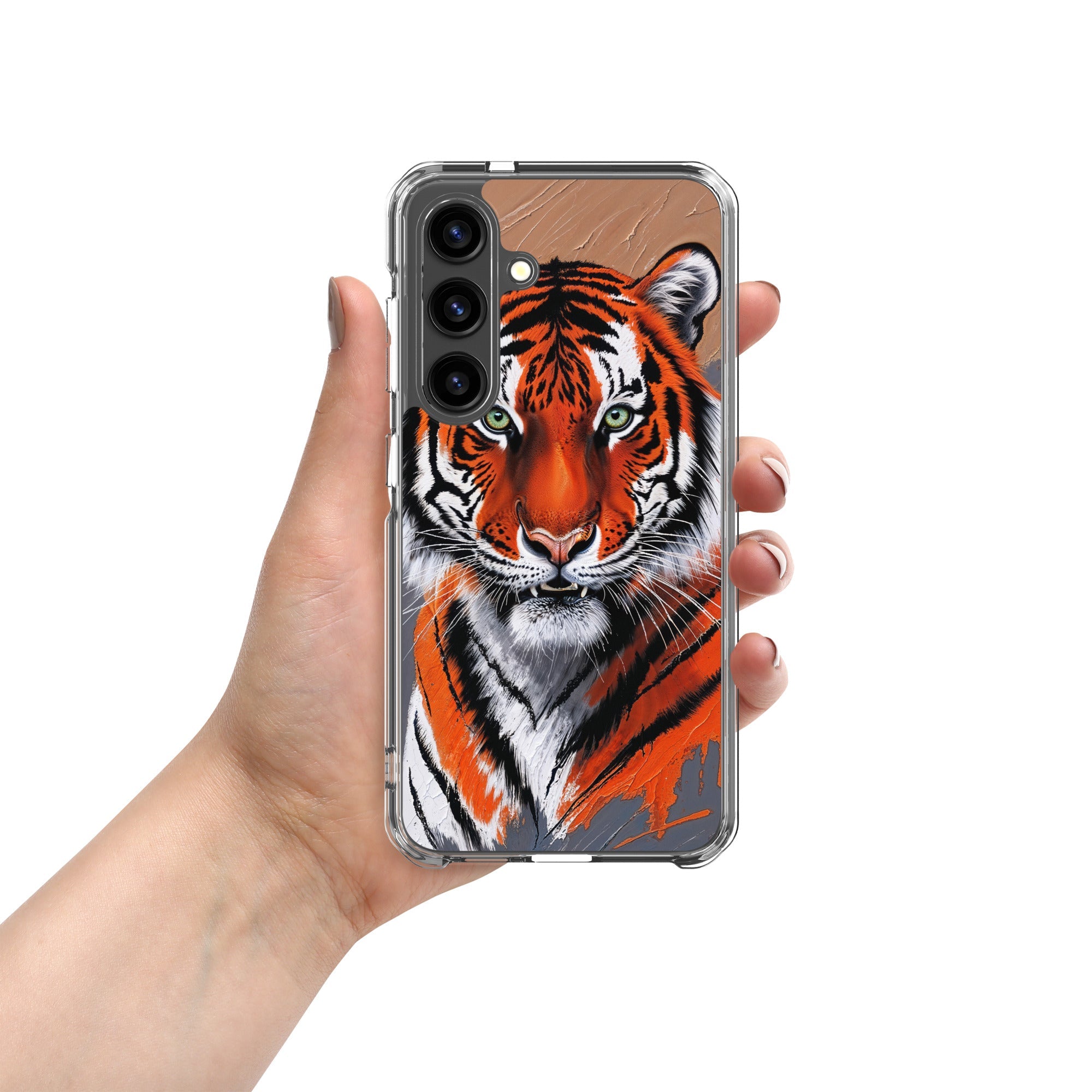 Clear Case for Samsung® Galaxy S24 Tiger Painting Design