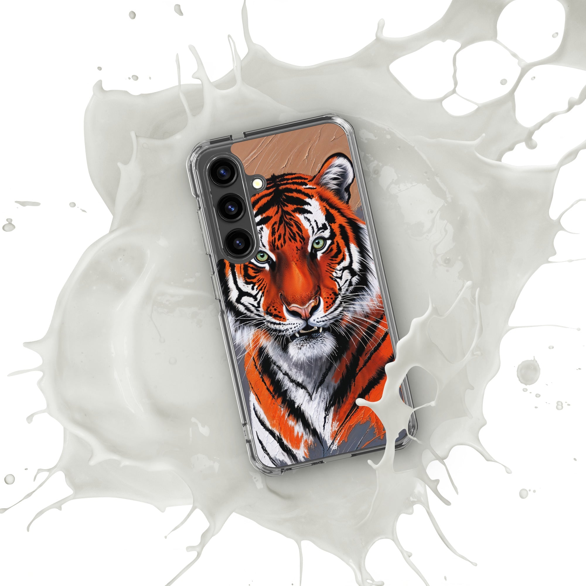 Clear Case for Samsung® Galaxy S24 Tiger Painting Design