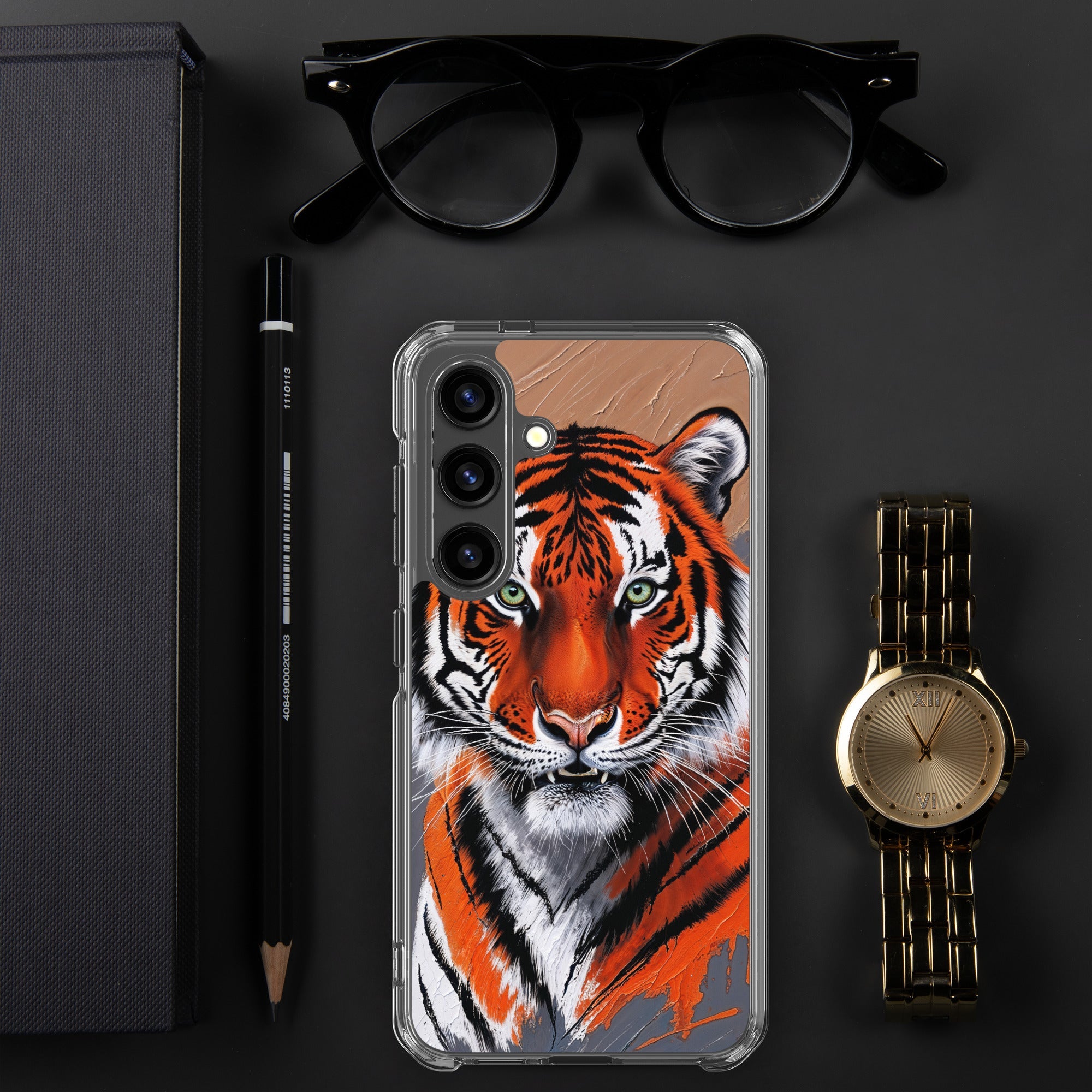 Clear Case for Samsung® Galaxy S24 Tiger Painting Design