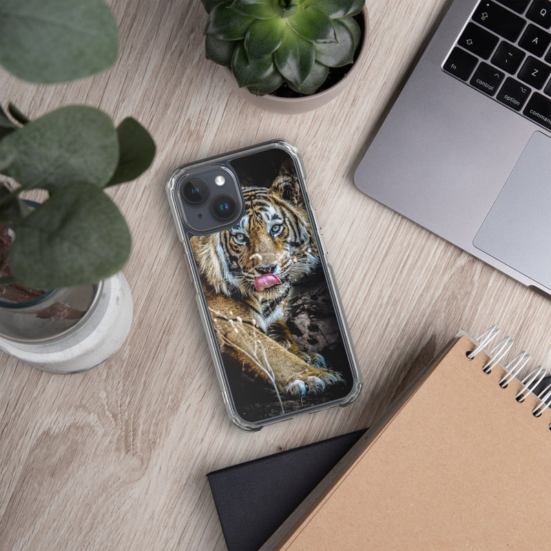 Clear Case for iPhone® iPhone 15 Big Cat Art Design