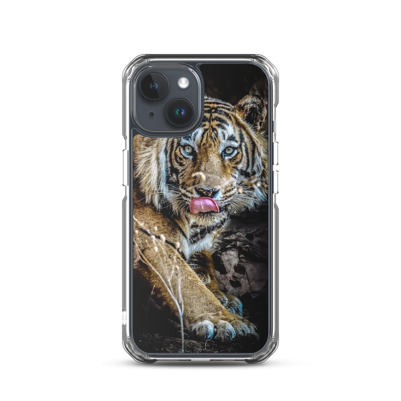 Clear Case for iPhone® iPhone 15 Big Cat Art Design