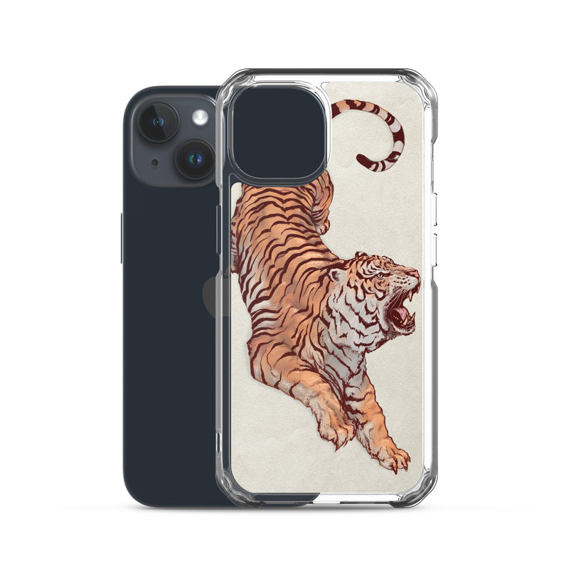 Clear Case for iPhone® iPhone 15 Tiger Art Design