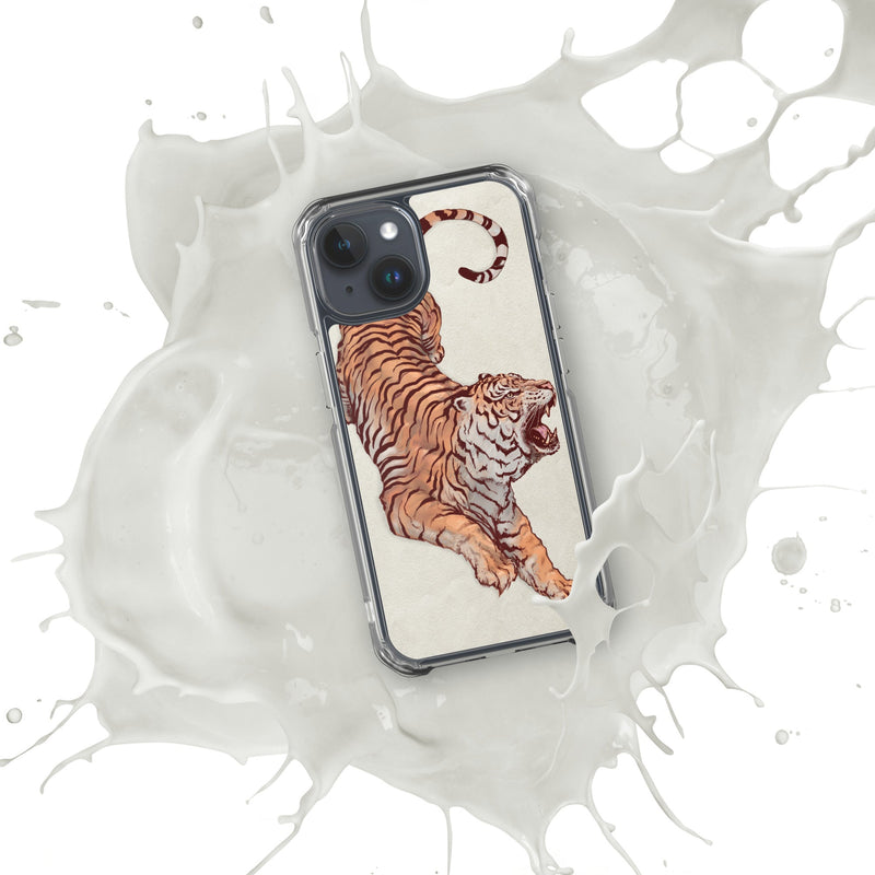 Clear Case for iPhone® iPhone 15 Tiger Art Design