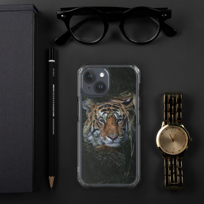 Clear Case for iPhone® iPhone 15 Tiger At Rest Design