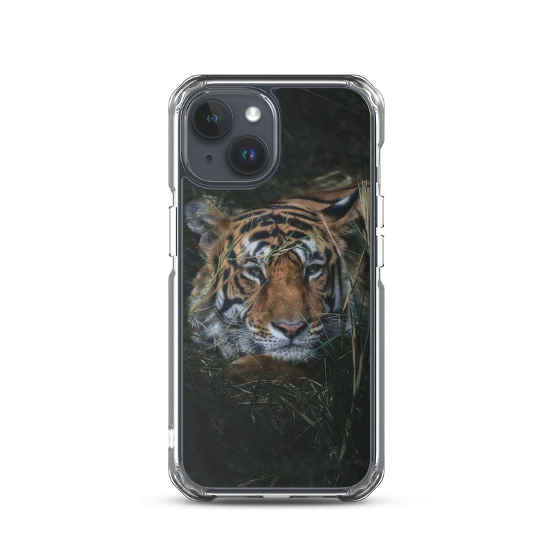 Clear Case for iPhone® iPhone 15 Tiger At Rest Design